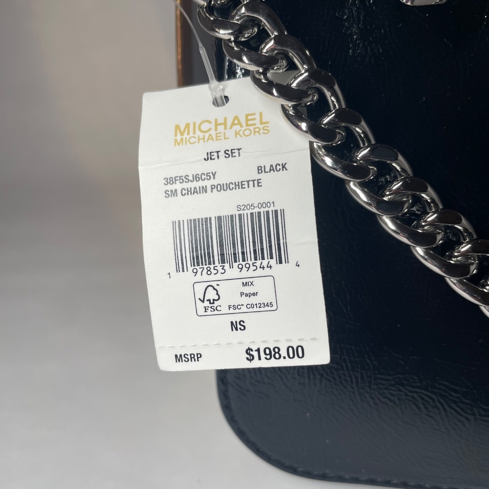 Michael Kors New with Tag (NWT) Black Jet Set Sm Chain Pouchette - Picture 5 of 7